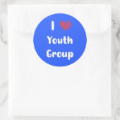Rond Sticker I Heart Youth Group (Sac)