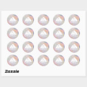 Rond Sticker "I Love You" (Feuille)