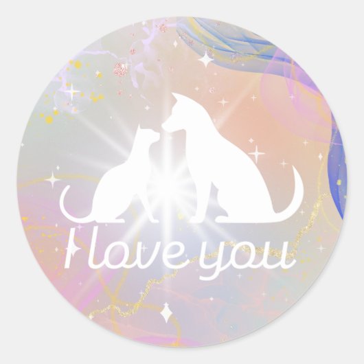 Rond Sticker "I Love You" (Devant)