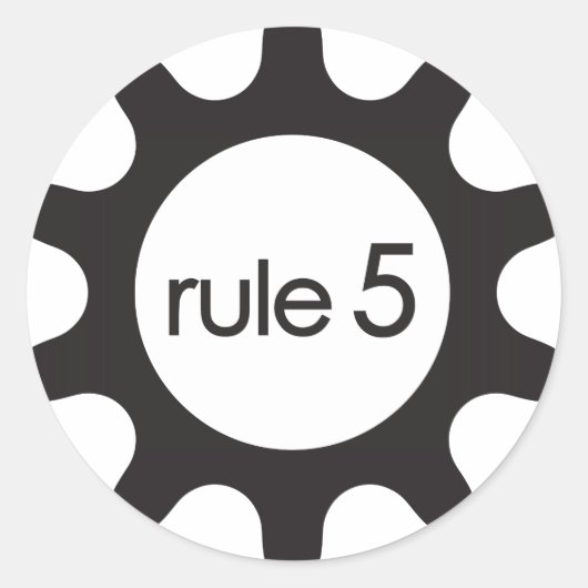 Rond Sticker Icon Règle5 (Devant)
