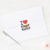 Rond Sticker iLoveStroopwafels.com (Enveloppe)