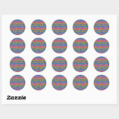 Rond Sticker Imaginaire mosaïque (Feuille)