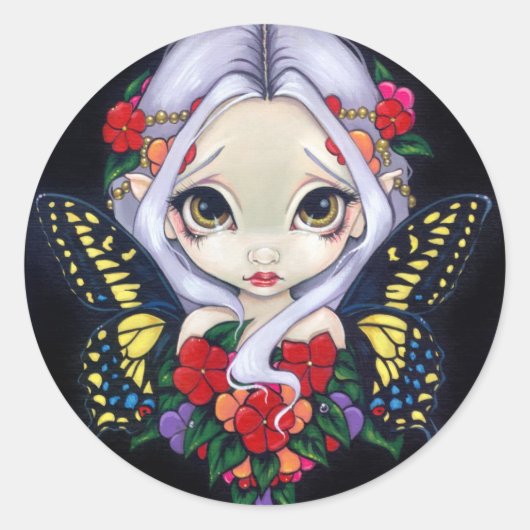 Rond Sticker "Impatiens Fairy" (Devant)