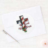 Rond Sticker "In God We Trust" Logo 3" (Enveloppe)