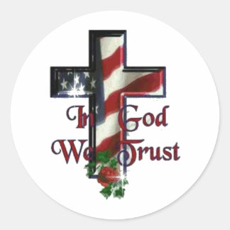 Rond Sticker "In God We Trust" Logo 3"
