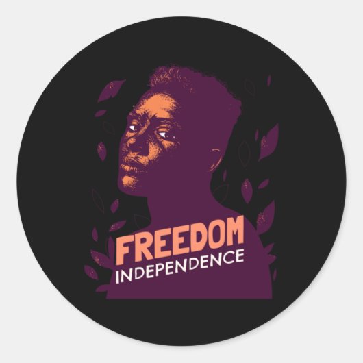 Rond Sticker Indépendance Et Liberté (Devant)