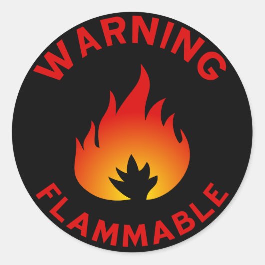 Rond Sticker inflammable (Devant)
