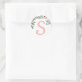 Rond Sticker initial de Bunny Floral (Sac)
