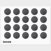 Rond Sticker initial de cire noire cursive (Feuille)
