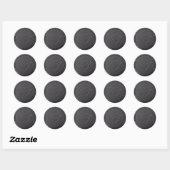 Rond Sticker initial de cire noire cursive (Feuille)