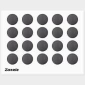 Rond Sticker initial de cire noire cursive (Feuille)