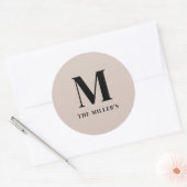 Rond Sticker initial propre et moderne (Enveloppe)