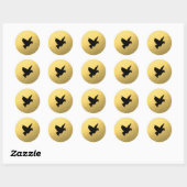 Rond Sticker Inséparable noir Gold Foil (Feuille)