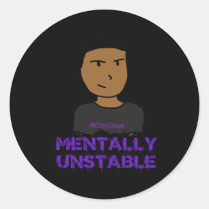 Rond Sticker instable mental