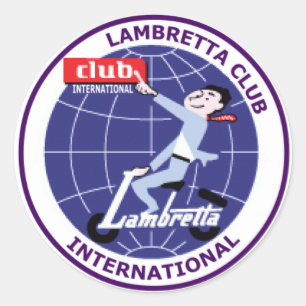 Rond Sticker International Club Lambretta Set 6