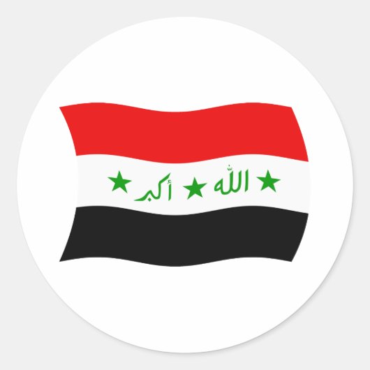 Rond Sticker Iraq Flag (Devant)
