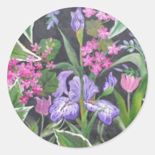 Rond Sticker Iris Garden #2
