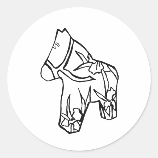 Rond Sticker Iris Horse # 2 (Devant)