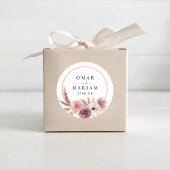 Rond Sticker islamique floral Nikkah