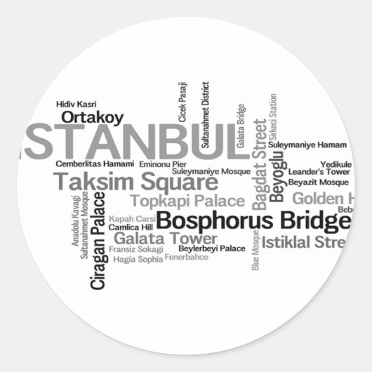 Rond Sticker ISTANBUL (Devant)
