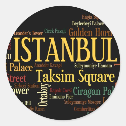 Rond Sticker ISTANBUL (Devant)