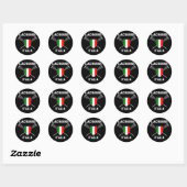 Rond Sticker Italia Drapeau de crosse (Feuille)