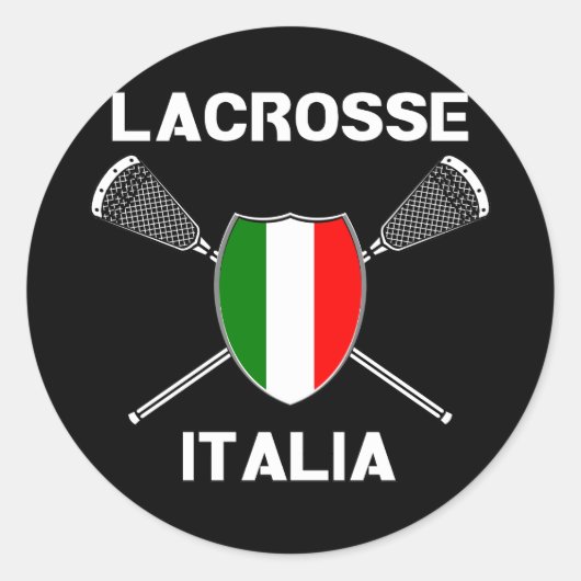 Rond Sticker Italia Drapeau de crosse (Devant)