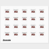 Rond Sticker Jack Russell Terrier Papa (Feuille)