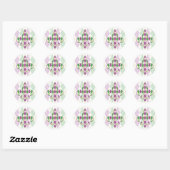 Rond Sticker Jacquard Mardi Gras (Feuille)