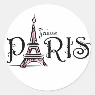 Rond Sticker J'aime Paris