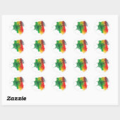 Rond Sticker jamaïcain (Feuille)