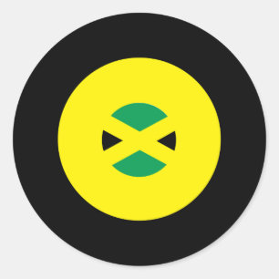 Rond Sticker Jamaïcain Mod Round