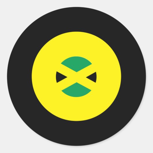 Rond Sticker Jamaïcain Mod Round (Devant)