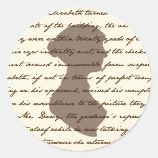 Rond Sticker Jane Austen (Devant)