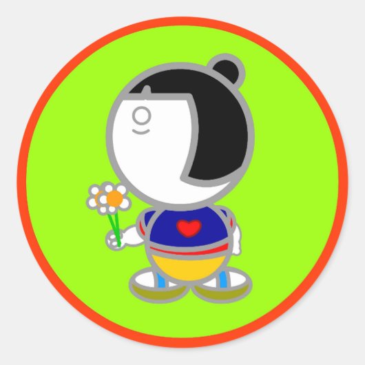 Rond Sticker JAPON GIRL (Devant)