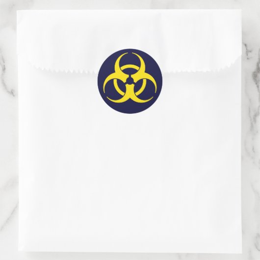 Rond Sticker Jaune Biodanger (Sac)
