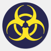 Rond Sticker Jaune Biodanger (Devant)