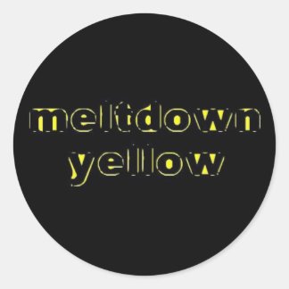Rond Sticker jaune de fonte