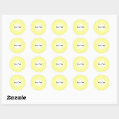 Rond Sticker jaune Personnaliser circulaire Sun Rays (Feuille)