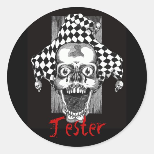 Rond Sticker Jester Mort. (Devant)