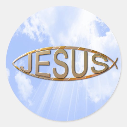 Rond Sticker Jésus (Devant)