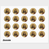 Rond sticker Jésus (Feuille)