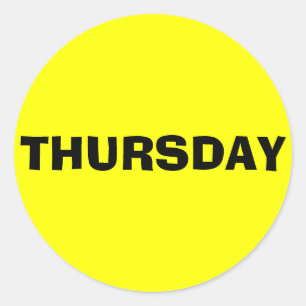 Rond Sticker Jeudi Ad Lib Jaune par Janz