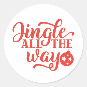 Rond Sticker Jingle All Way - Festive Holiday