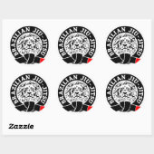 Rond Sticker Jiu-Jitsu Brésilien (Round) (Feuille)