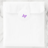 Rond Sticker Joli Avec Illustration Papillon (Sac)