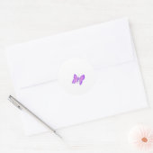 Rond Sticker Joli Avec Illustration Papillon (Enveloppe)