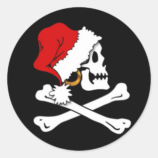 Rond Sticker Jolly Kris Kringle Roger