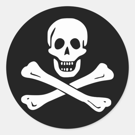 Rond Sticker jolly roger Pirate Flag (Devant)