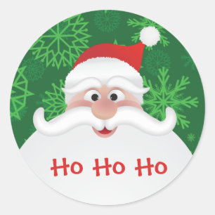 Rond Sticker Jolly Santa Claus